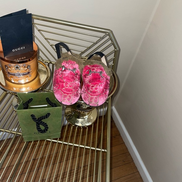 GUCCI GIRLS PINK PRINCETON GG 👡 - Picture 3 of 6